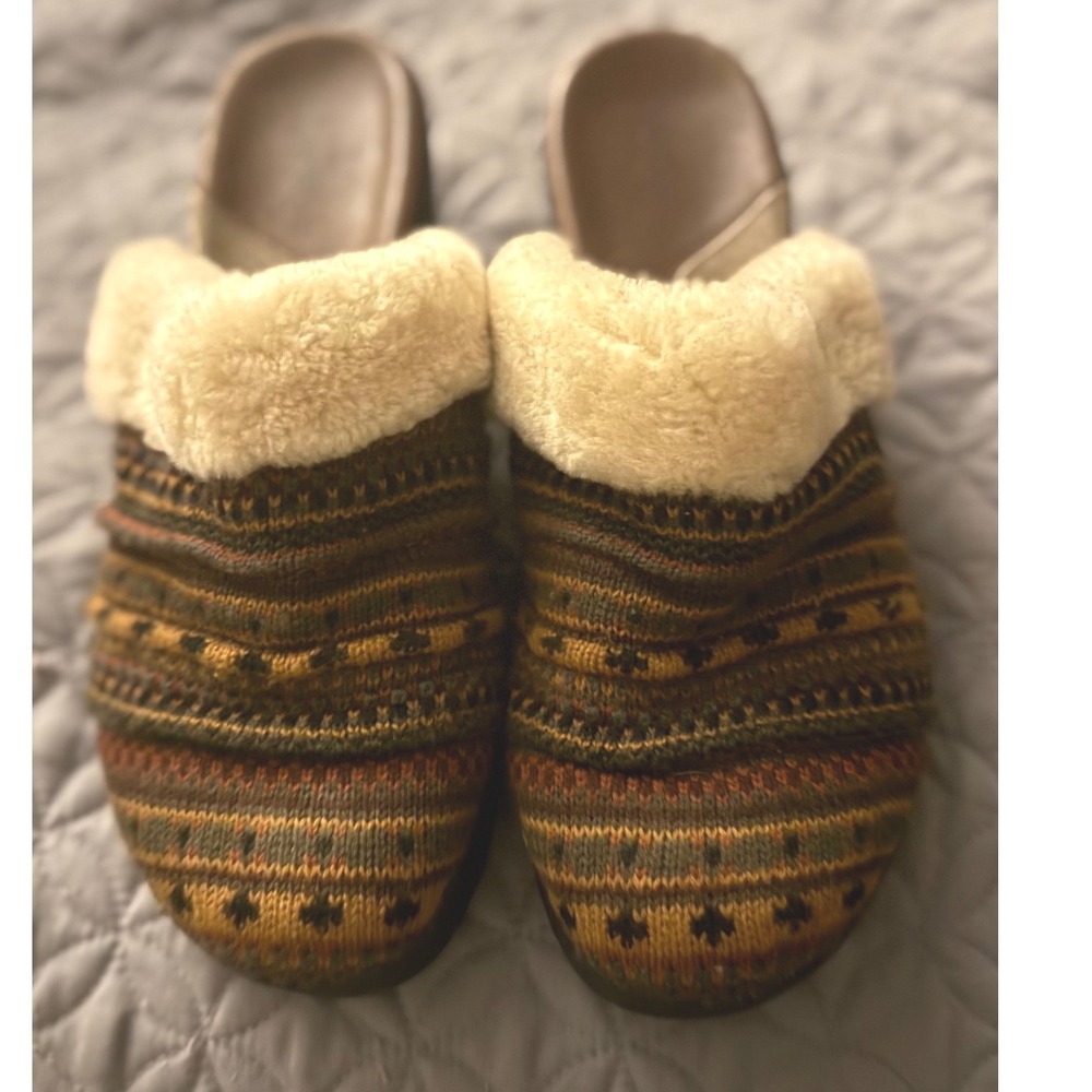 Taos Footwear "Good To Go" (or Woollery) Multi-Color Knit Wedge Clogs